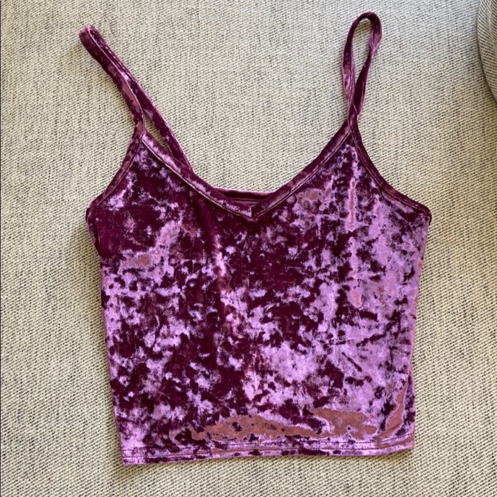 Crushed Velvet Crop Top